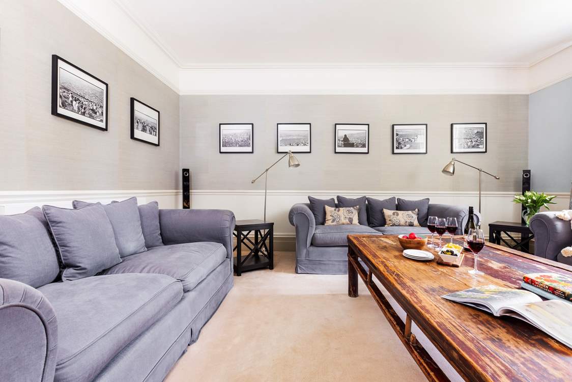 There's oodles of space for all the family in the sitting-room.