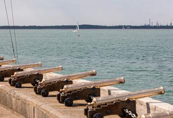 Visit Cowes and enjoy the views over the Solent. 