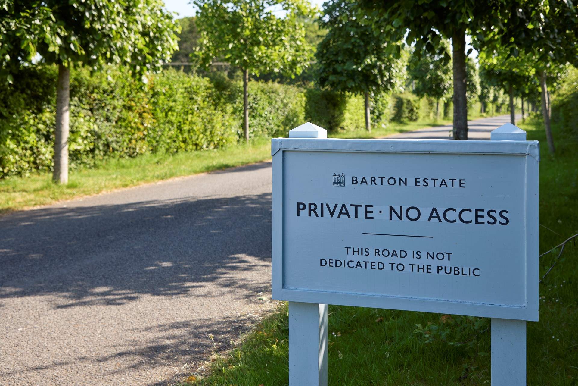 The Barton estate is set far back from the road giving you complete peace and quiet.