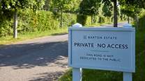 The Barton estate is set far back from the road giving you complete peace and quiet.