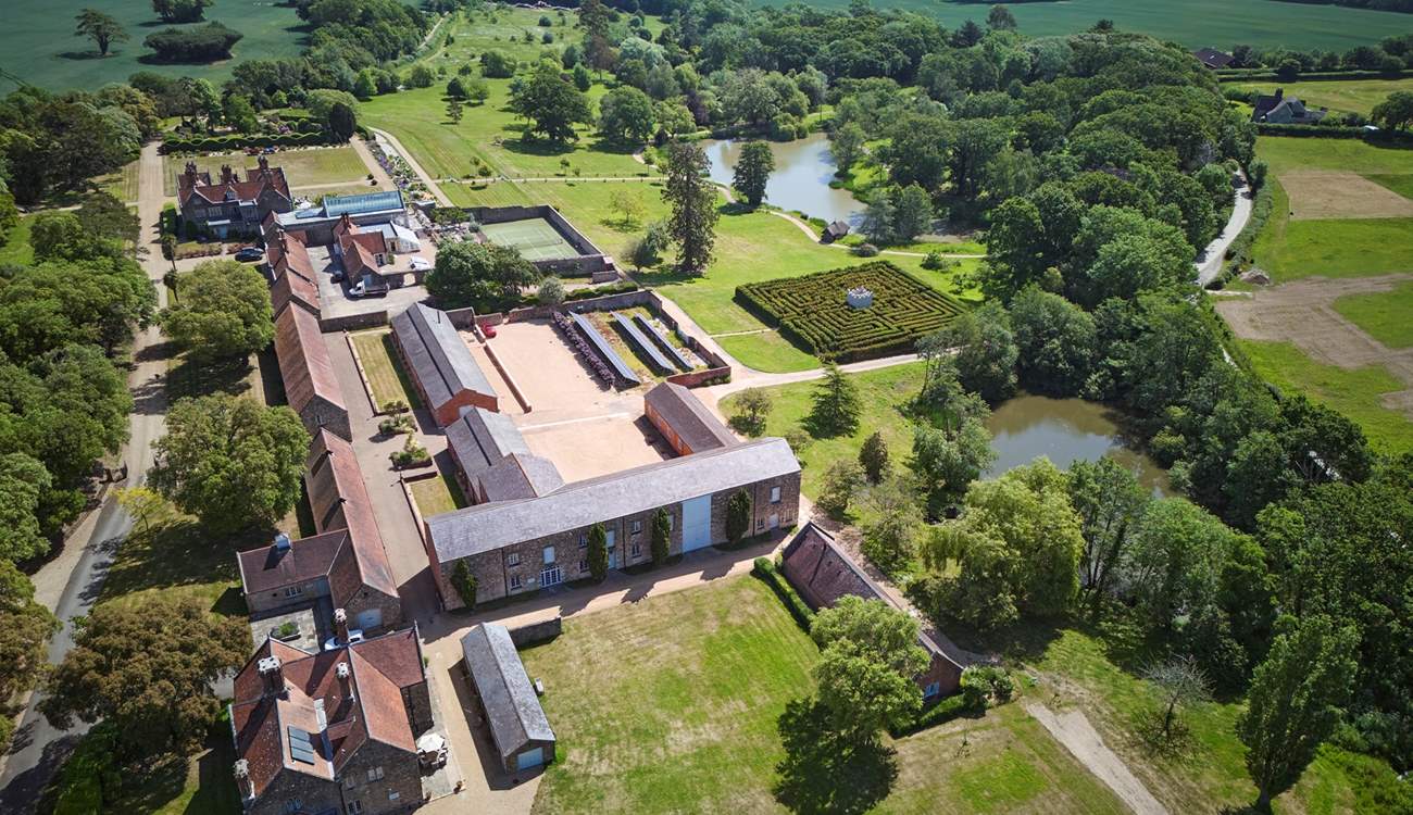 Barton Manor Farmhouse and Lake Cottage can be let together for larger parties.
