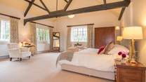 The principal bedroom is very spacious and beautifully furnished.