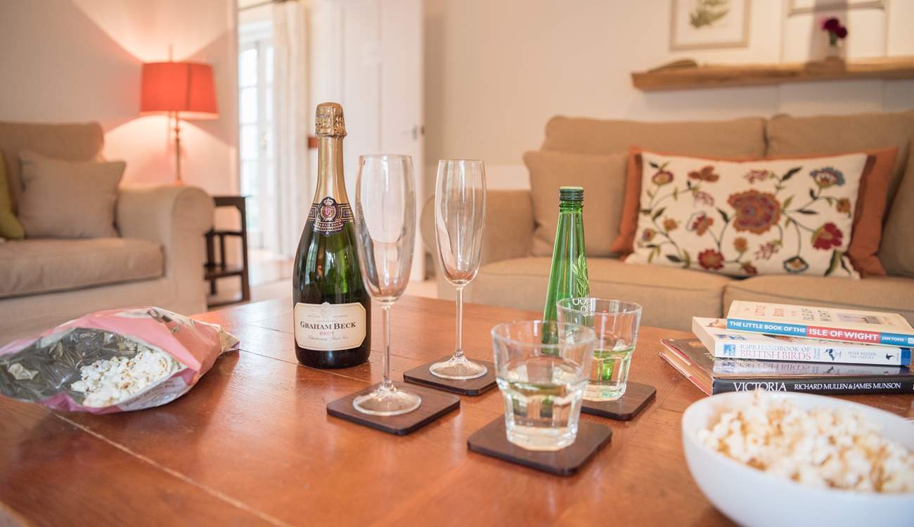 Settle down and enjoy a movie in the cosy sitting-room.