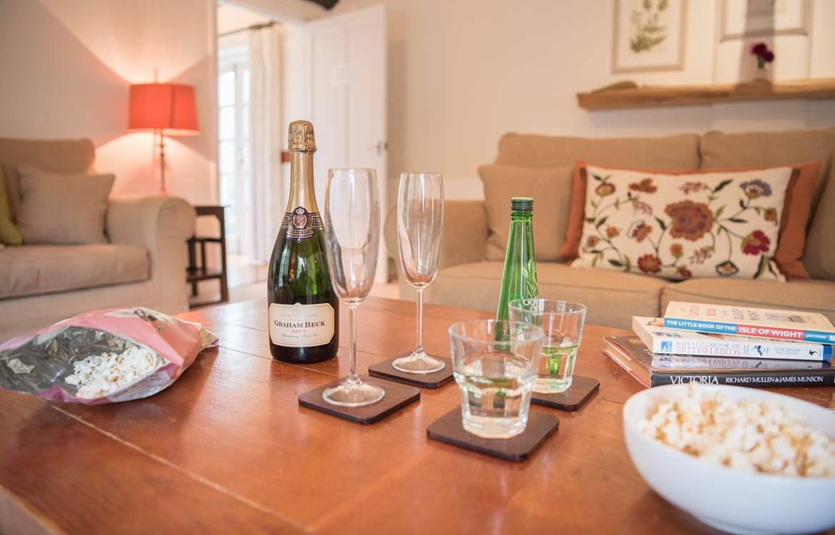 Settle down and enjoy a movie in the cosy sitting-room.