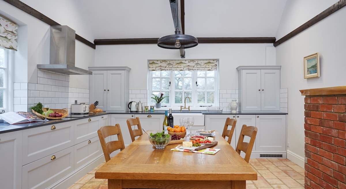 The kitchen is beautifully styled.