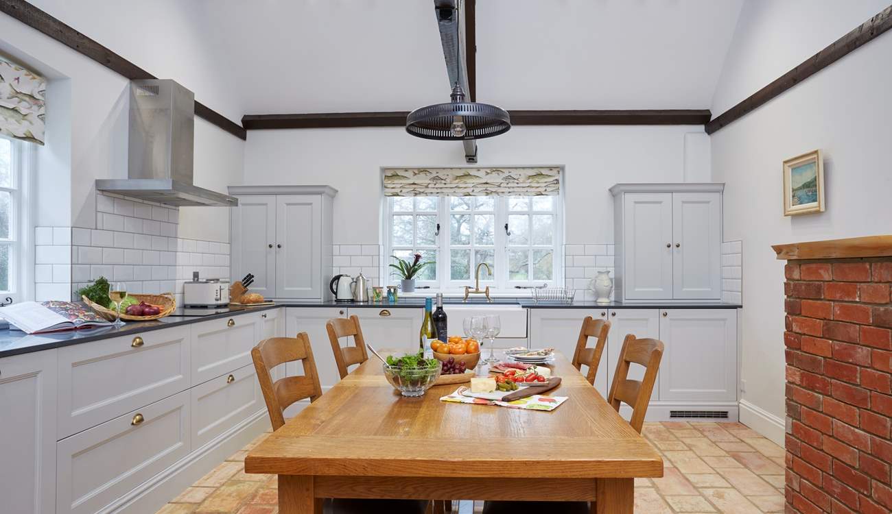 The kitchen is beautifully styled.