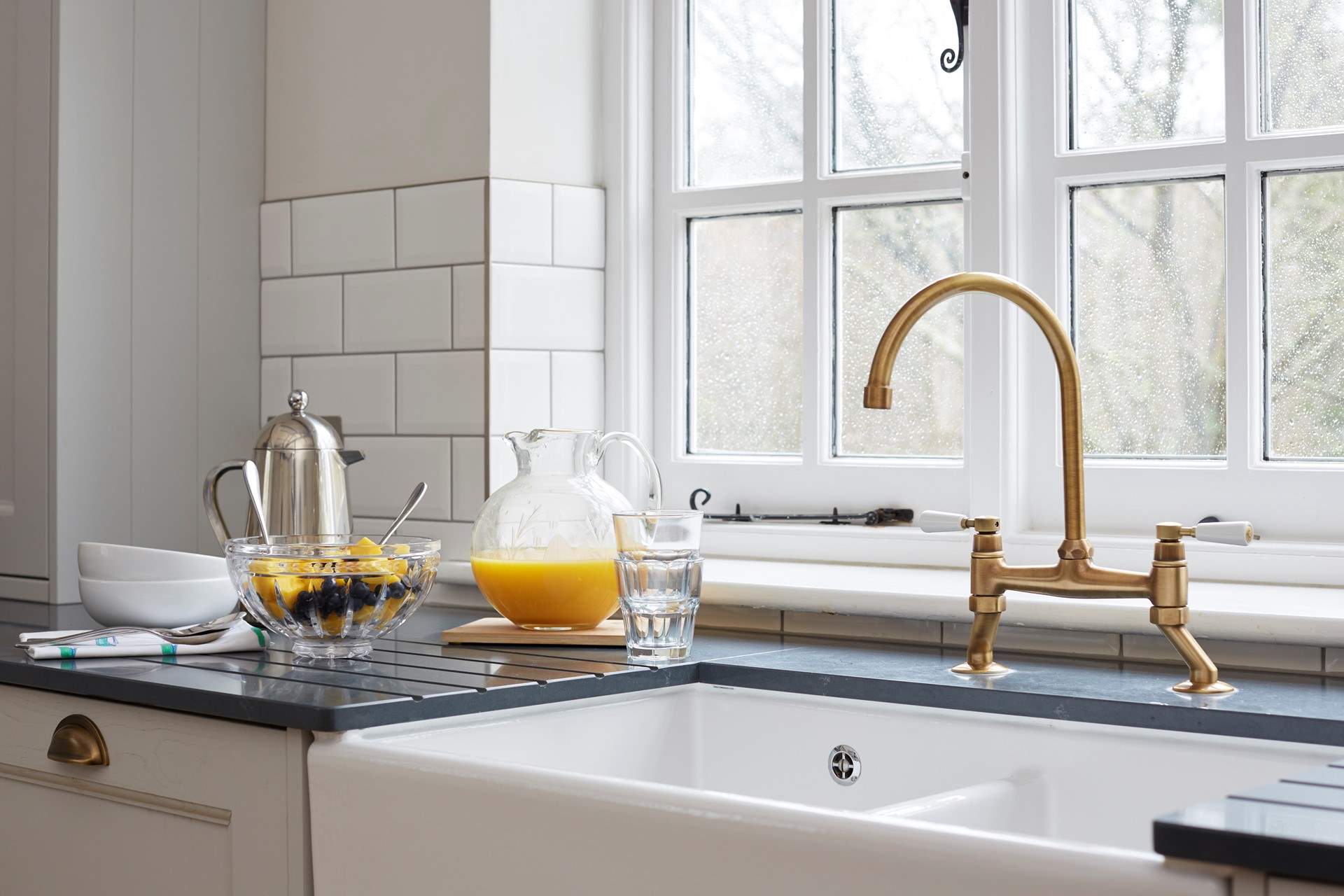 Preparing for breakfast. 