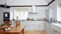 The kitchen is well-equipped for the enterprising chef.
