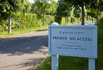 Set on a private estate, you are guaranteed peace a quiet here. 