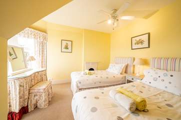 The fifth bedroom on the second floor boasts views to Seagrove Bay.