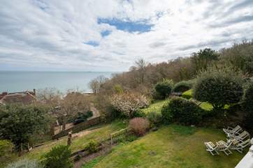 Admire sea views from the balcony.