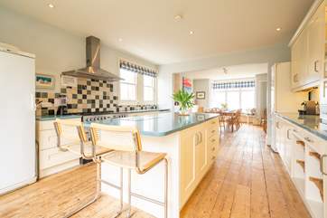 You will find literally everything you could possibly need in this beautiful, large, fully equipped kitchen.