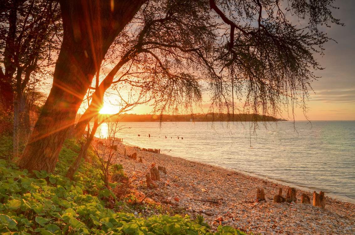 Stunning views along Bembridge beach, a short drive from Seaview.