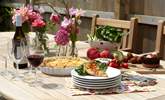 Delicious lunch in the garden. - Thumbnail Image