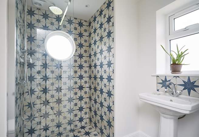 The gorgeous walk-in shower room.