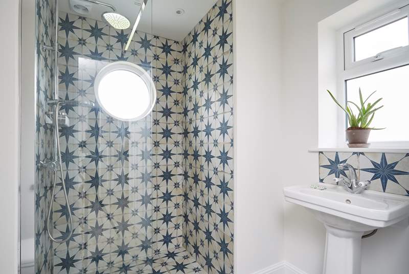 The gorgeous walk-in shower room.