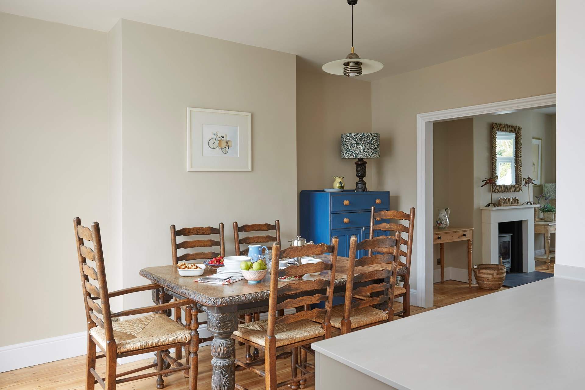 The dining-area leading to the sitting-room.