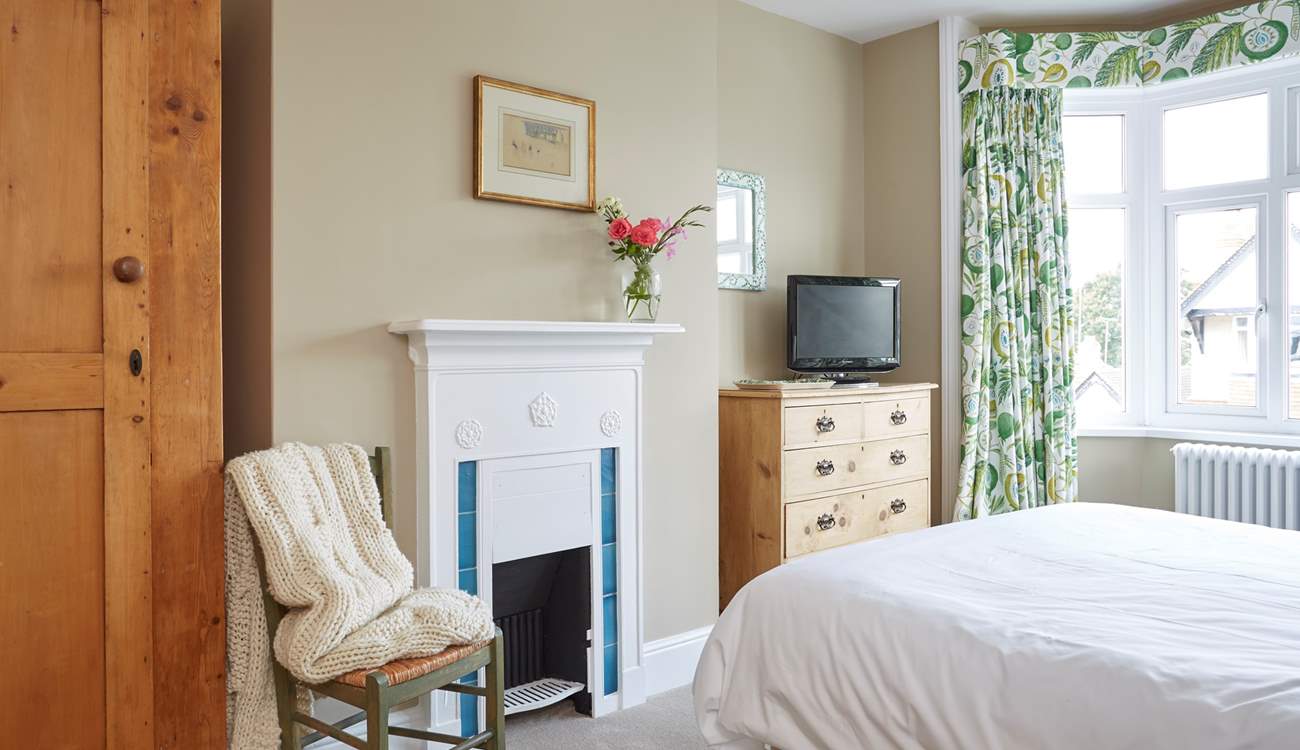 The bright main bedroom to the front of the house.