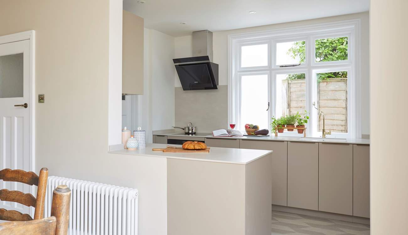 The open plan kitchen with all modern amenities.
