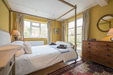 The stylish double bedroom on the first floor.