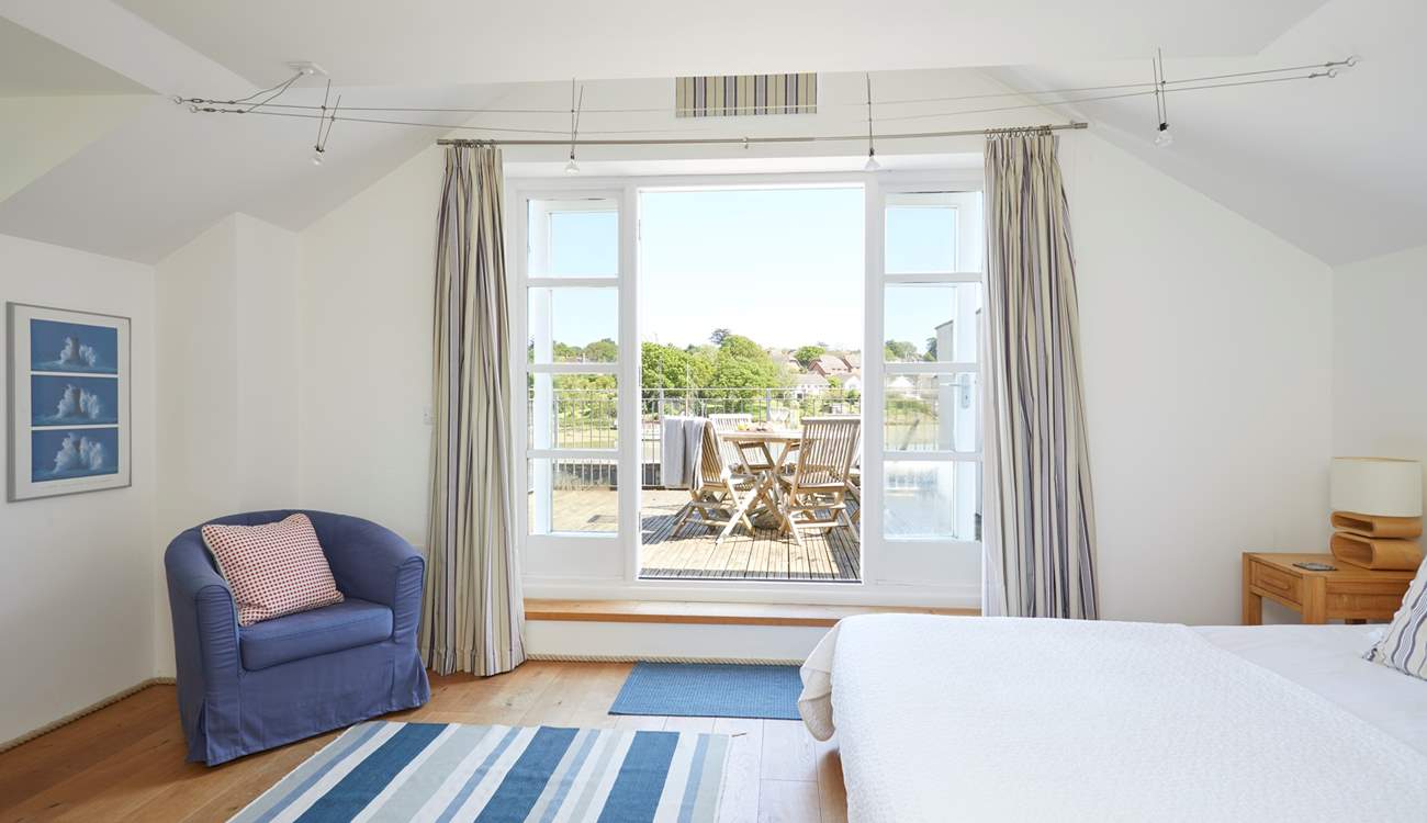 The lovely first floor main bedroom with its private balcony.