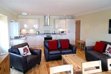 The open plan space is perfect for entertaining.