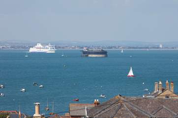 Stunning views from the property out to The Solent.
