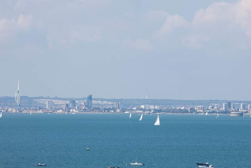 Watch the ships sail by and look across to Portsmouth.