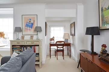 The little nook with desk and a view.