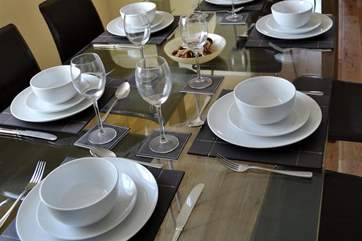 The elegant dining-area.