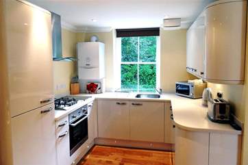 The kitchen from the adjoining dining-area.