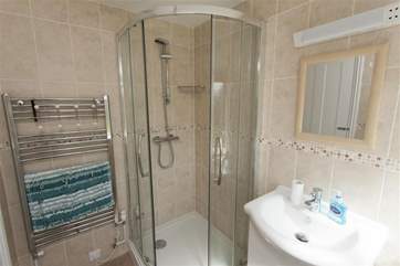 The modern shower-room on the ground floor.
