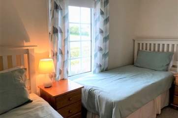 The twin bedroom on the first floor.