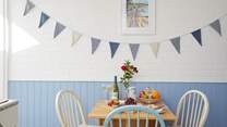 A lovely, light dining space.