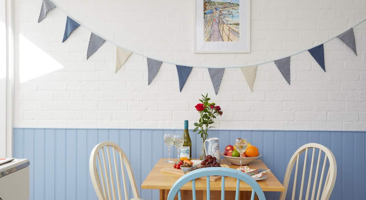 A lovely, light dining space.