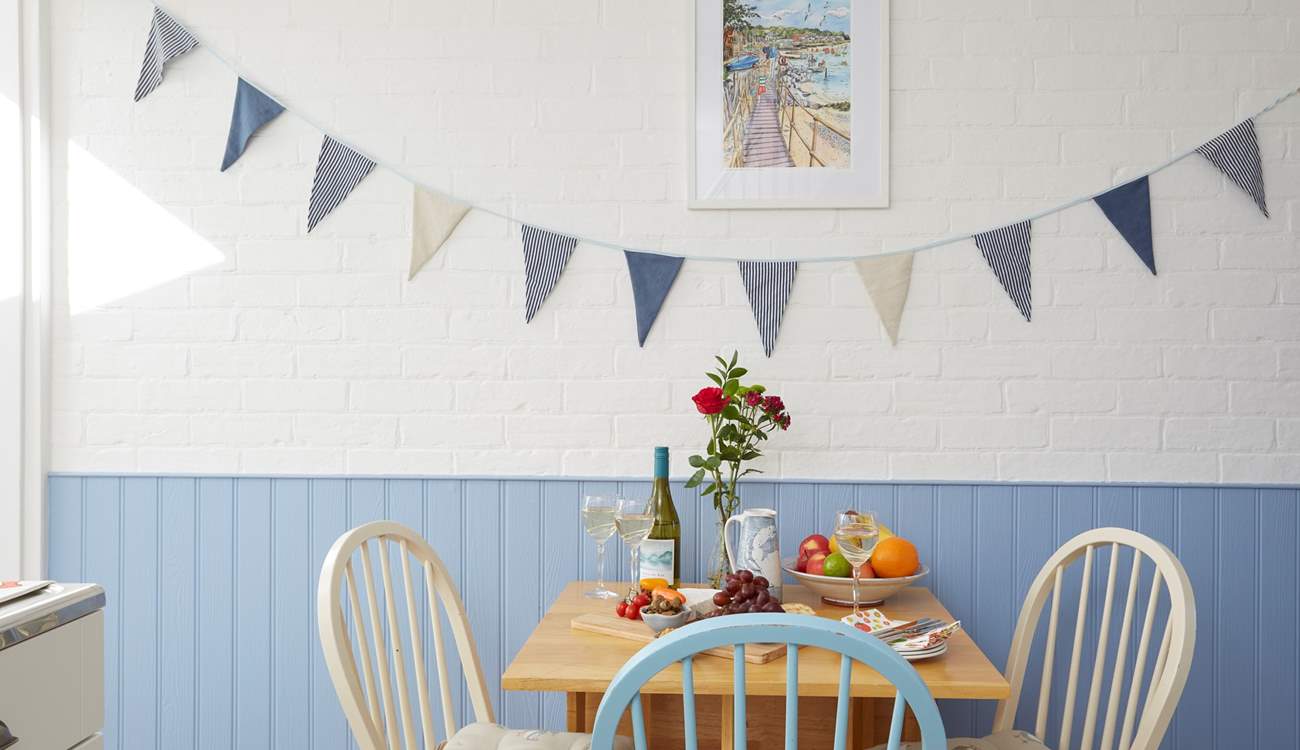 A lovely, light dining space.