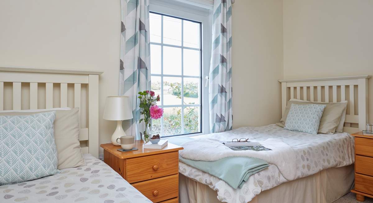 The cute twin room is ideal for either children or adults.