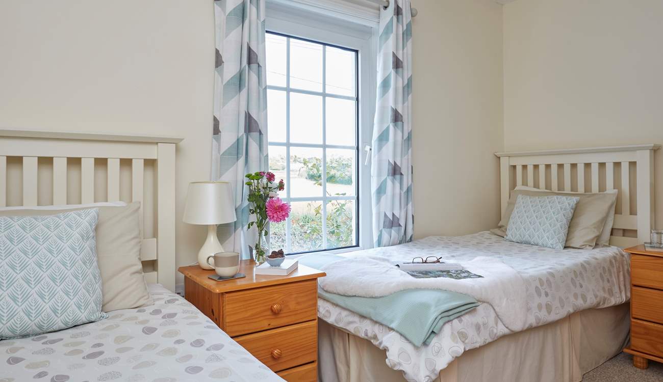 The cute twin room is ideal for either children or adults.