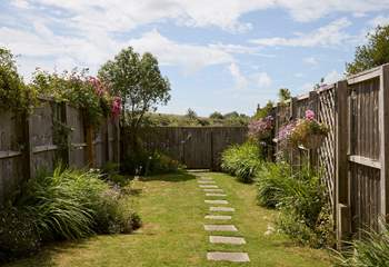 The beautiful garden is very well kept.