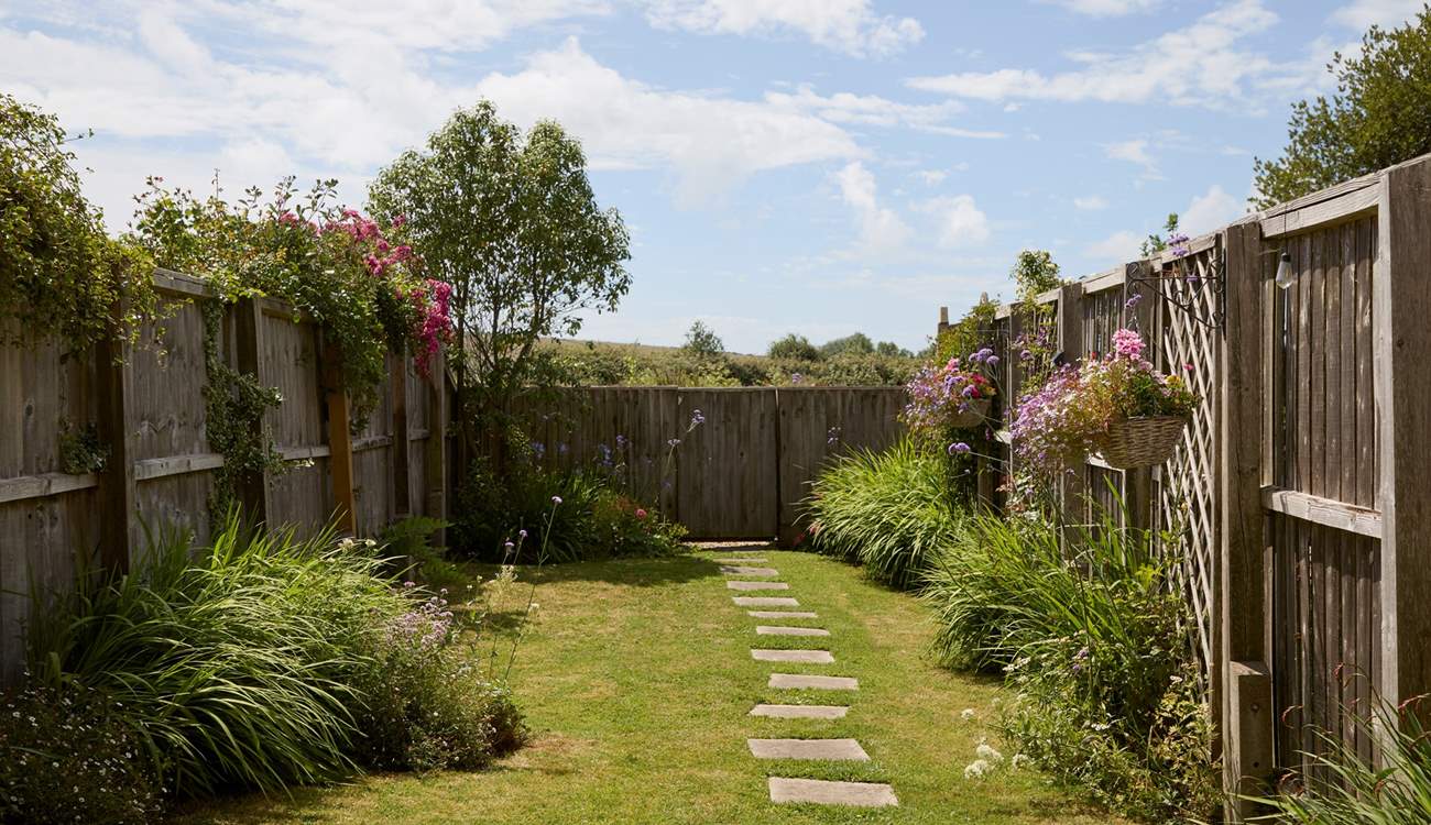 The beautiful garden is very well kept.