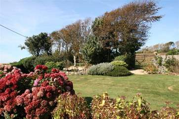 Mature gardens.