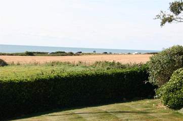 There are views of the sea from the front garden.
