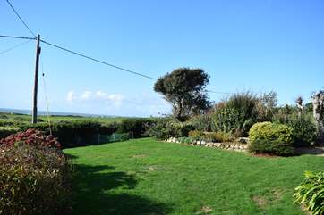 There are views of the sea from the front garden.