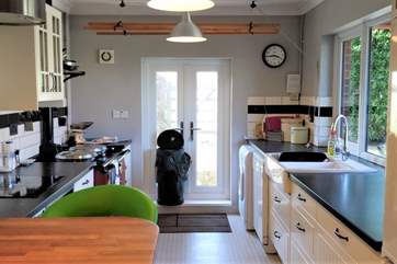 The well equipped kitchen area on the ground floor over looks the rear garden.