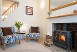 Fir Cottage is perfect all year round with a wood-burner stove. 