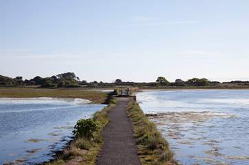 The causeway joins Bembridge harbour and St Helens duver.