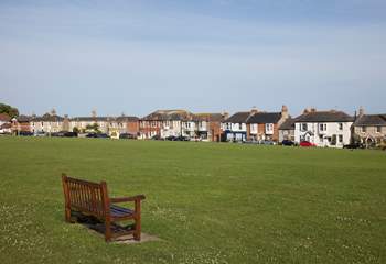 The charming St Helen's green with a children's playground, a few minutes walk from Fir Cottage.