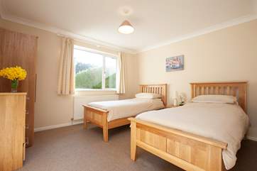 One of the ground floor twin bedrooms.