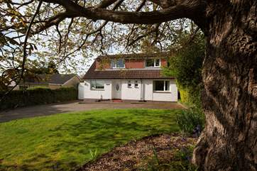 The property has ample parking space for up to four cars.