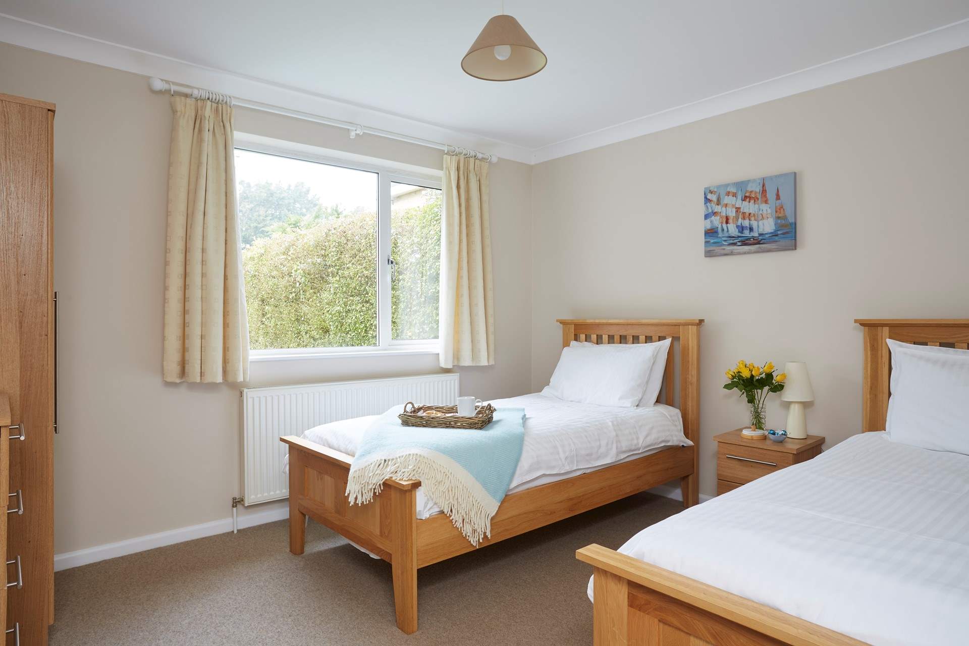 Twin bedroom on the ground floor.